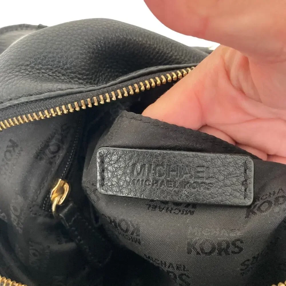Michael Kors Black Leather Shoulder Bag